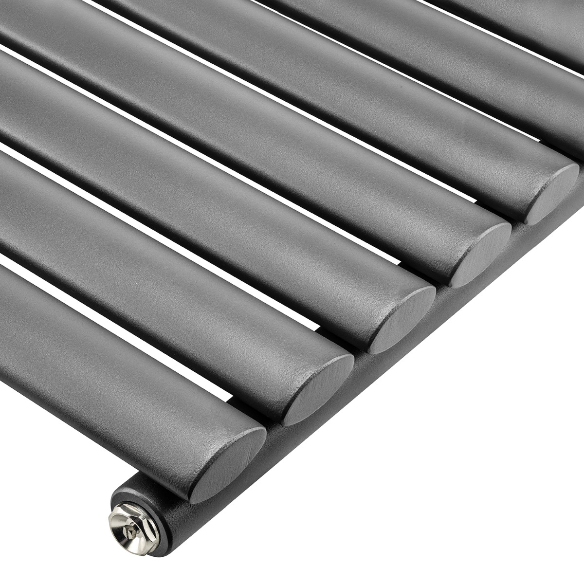 236mm x 1780mm Anthracite Single Oval Tube Horizontal / Landscape Radiator 