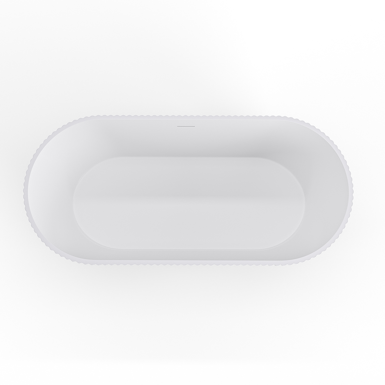 Calero Fluted Double Ended Freestanding Bath, 1600 (L) x 740 (W)