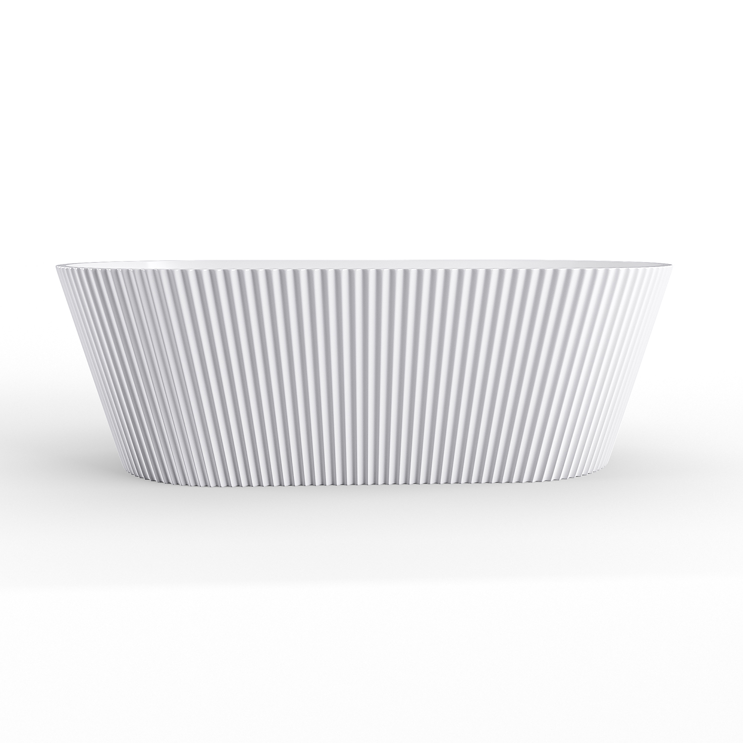 Calero Fluted Double Ended Freestanding Bath, 1600 (L) x 740 (W)
