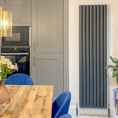 Anthracite Vertical Milano Java Vertical Radiator Radiator 1780mm
