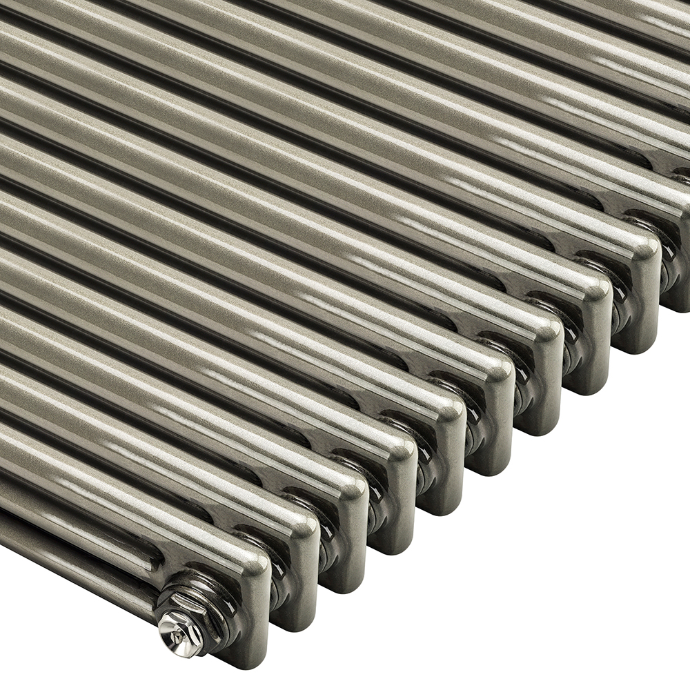 Steel Column Radiator Packaging 600 x 1508mm Raw Metal Lacquered Horizontal Traditional 3 Column Radiator