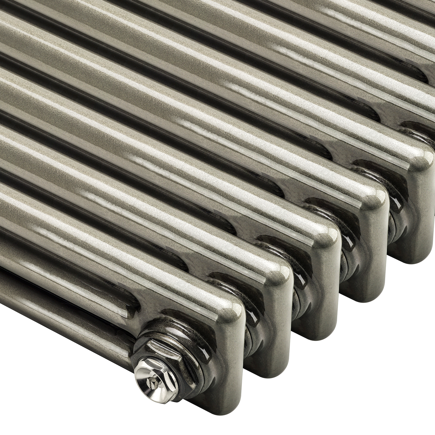 1500 x 293mm Raw Metal Lacquered Vertical Traditional 3 Column Radiator