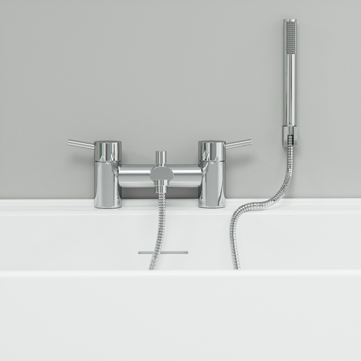 Darwin Chrome Bath Shower Mixer with Shower Kit