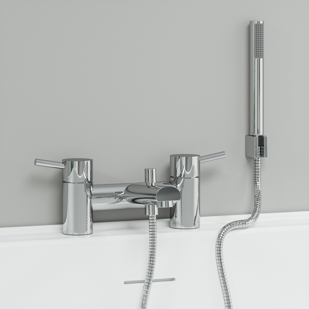 Darwin Chrome Bath Shower Mixer with Shower Kit