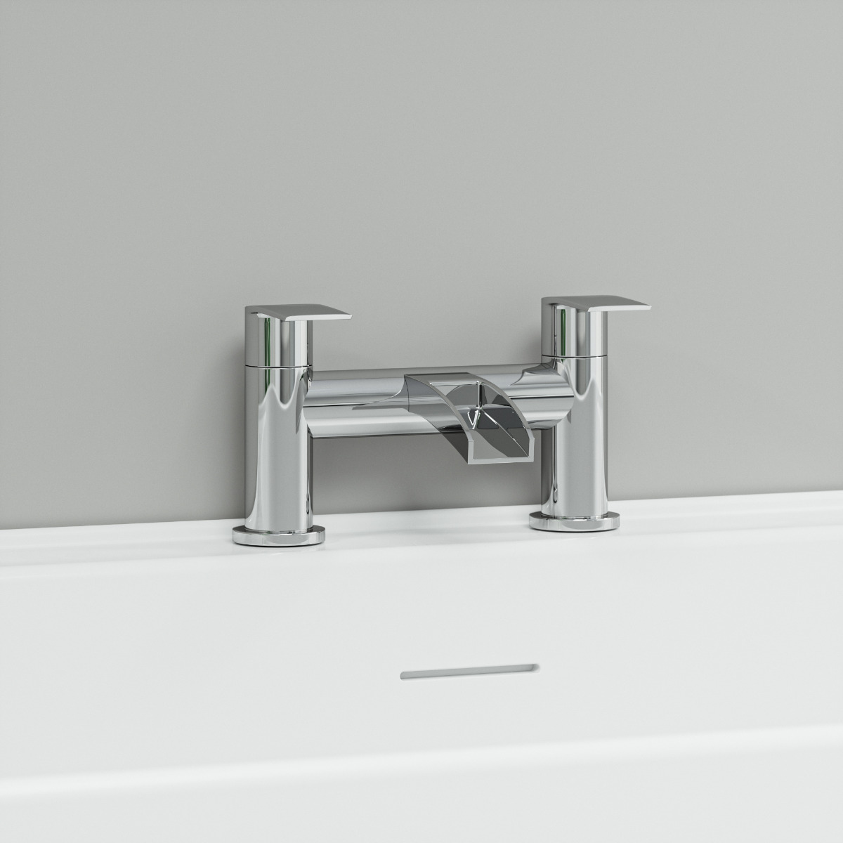 Allos Chrome Waterfall Bath Filler Tap
