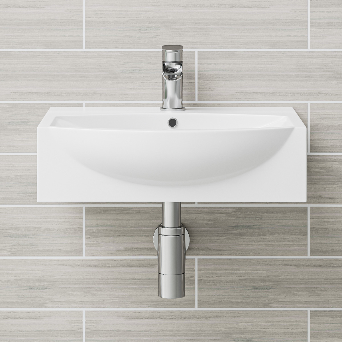 Bassi Chrome Waterfall Basin Tap