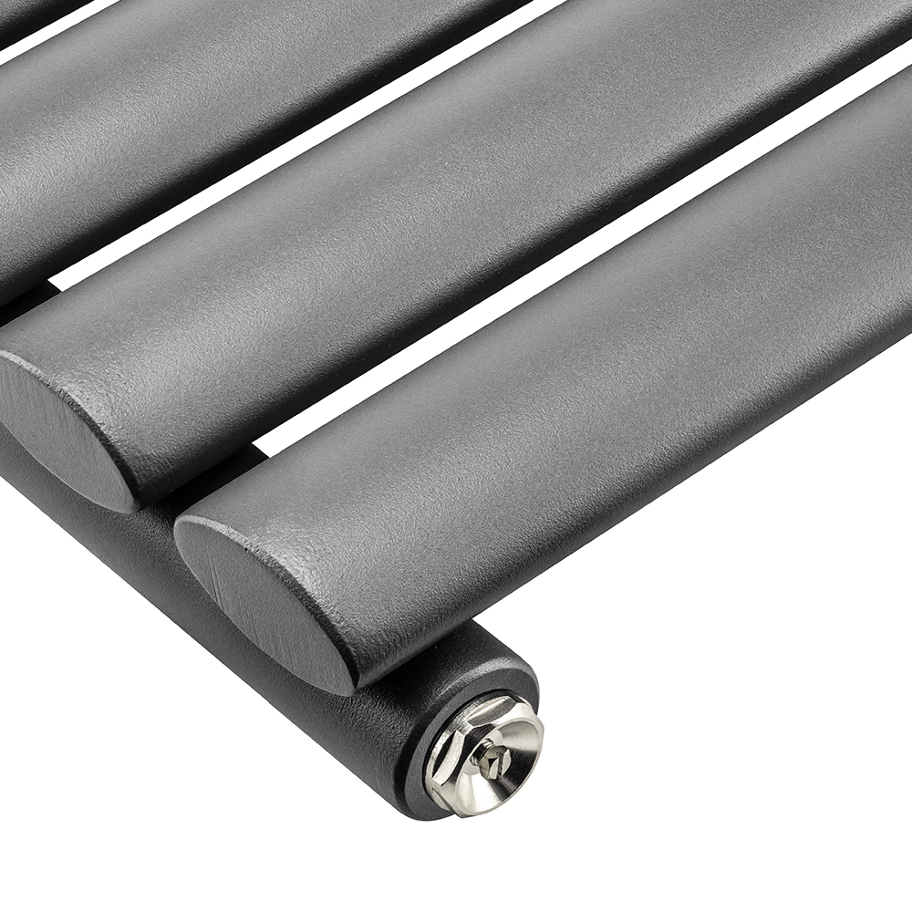 1800 x 531mm Anthracite Vertical Radiator With Mirror, Single Panel 