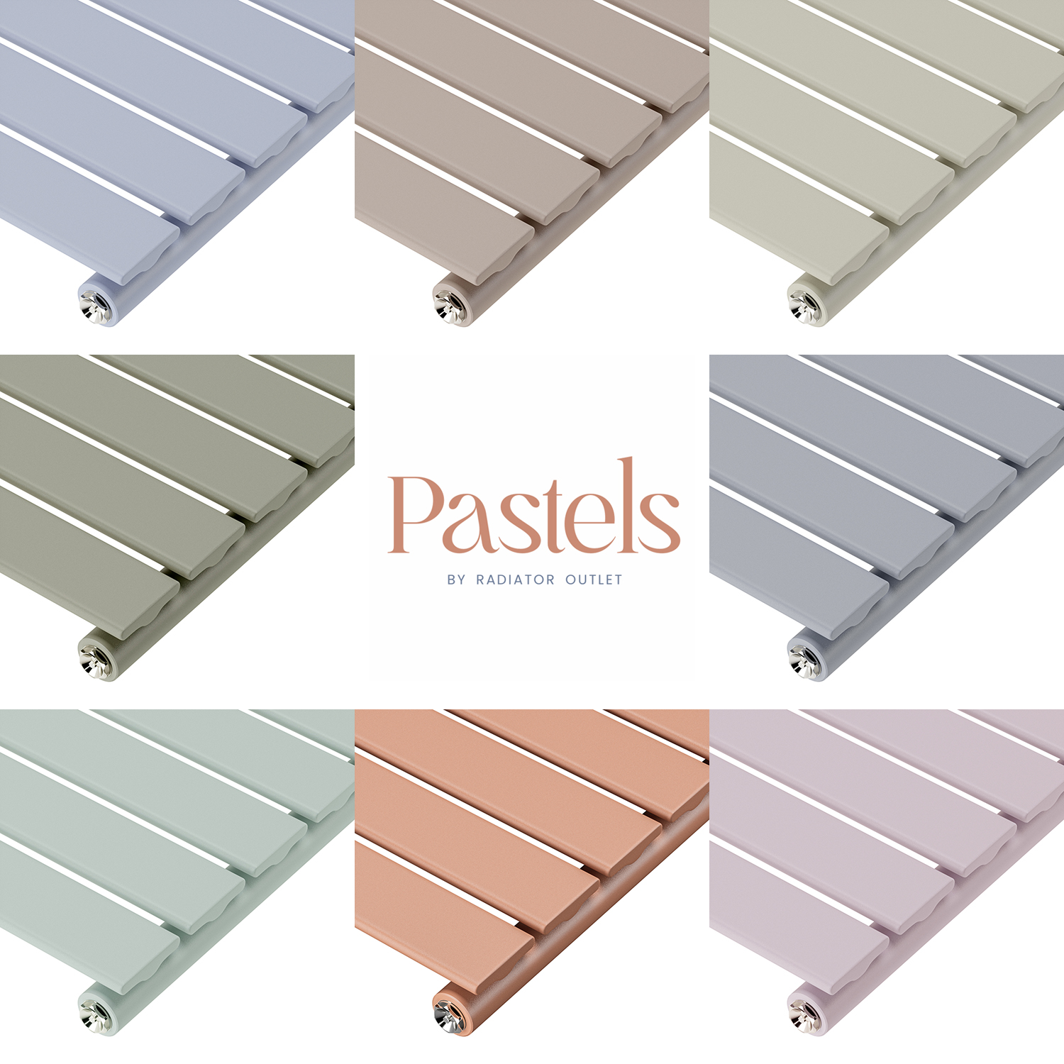 1600 x 350mm 'Pick A Pastel' Single Flat Panel Vertical Radiator
