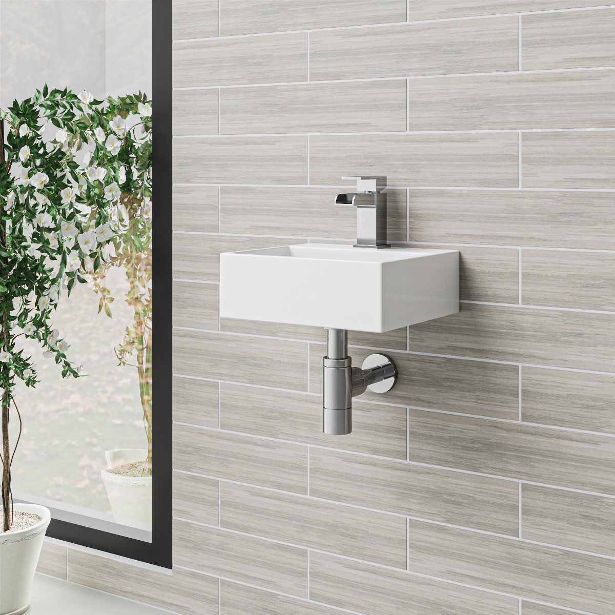 Ledro Space Saving Wall Hung Basin