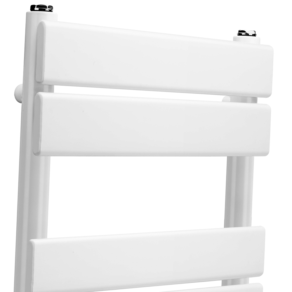 800 x 450mm White Heated Towel Rail, Bathroom Radiator