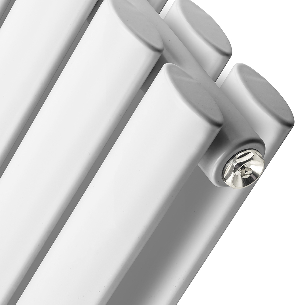 1800 x 531mm White Vertical Radiator With Mirror, Double Panel 