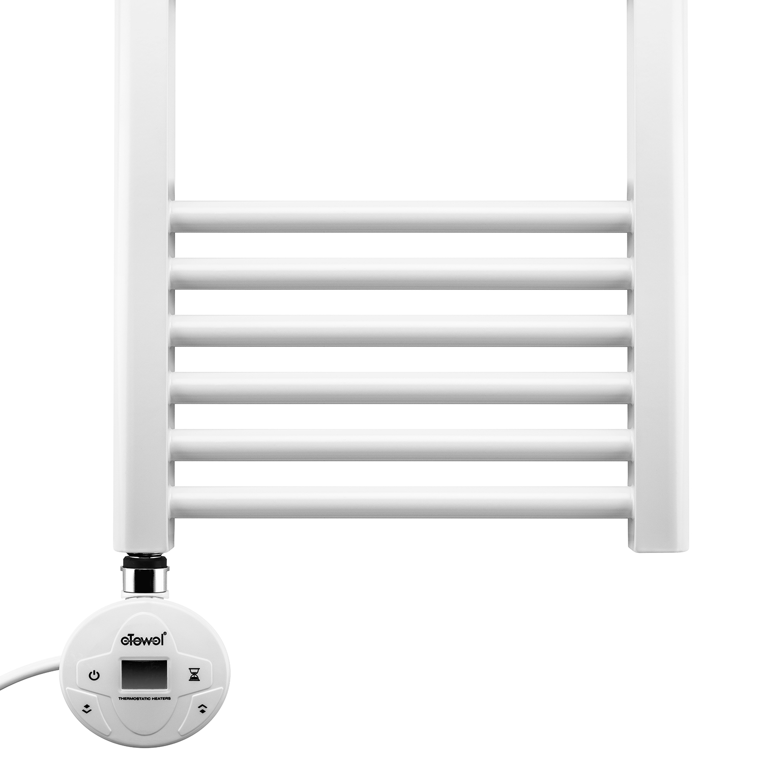 1600 x 600mm Electric White Heated Towel Rail