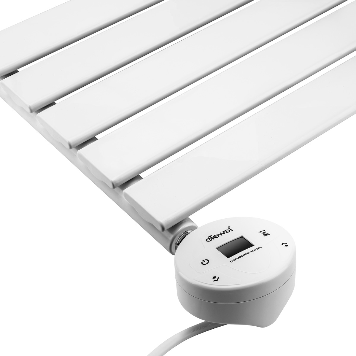 635 x 630mm Electric White Single Flat Panel Horizontal Radiator