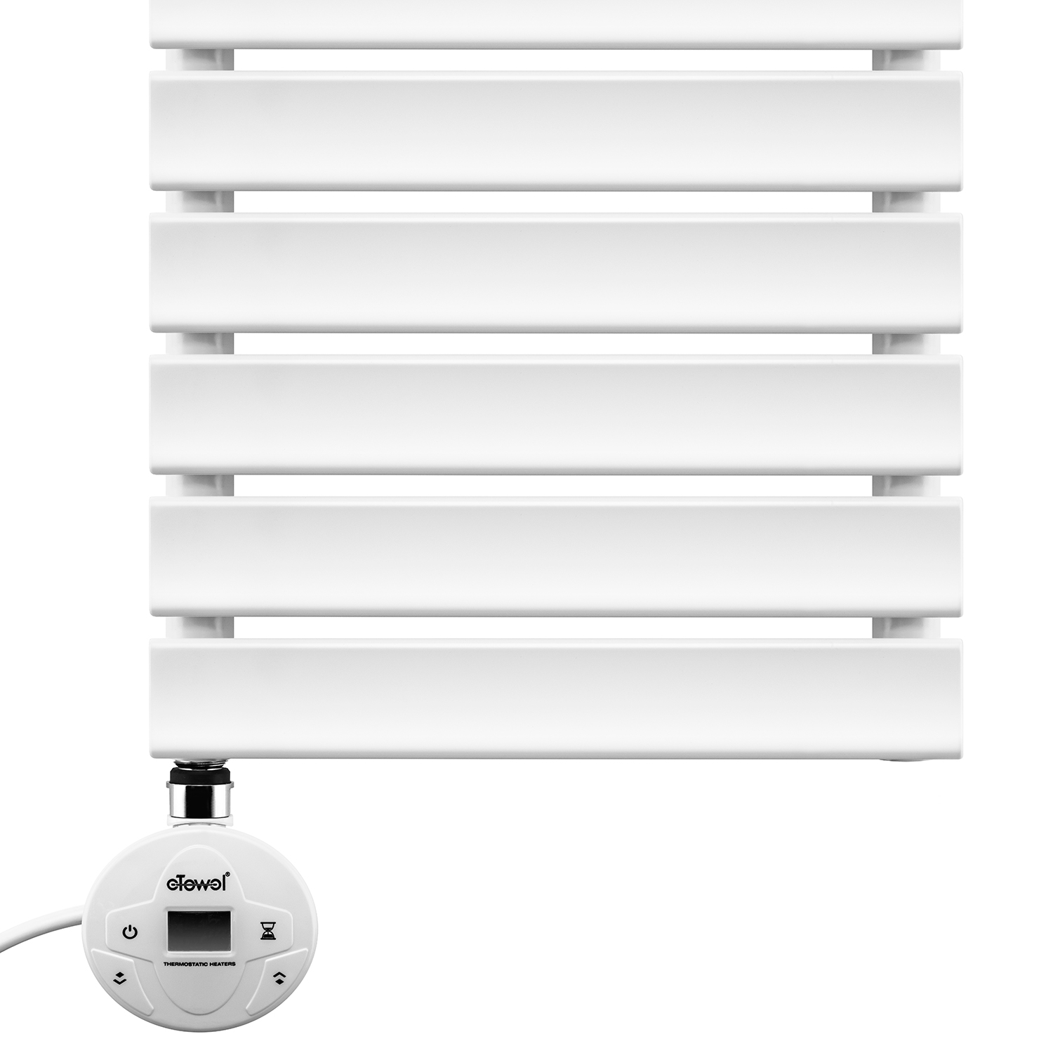 840 x 400mm Electric White Single Flat Panel Vertical Radiator