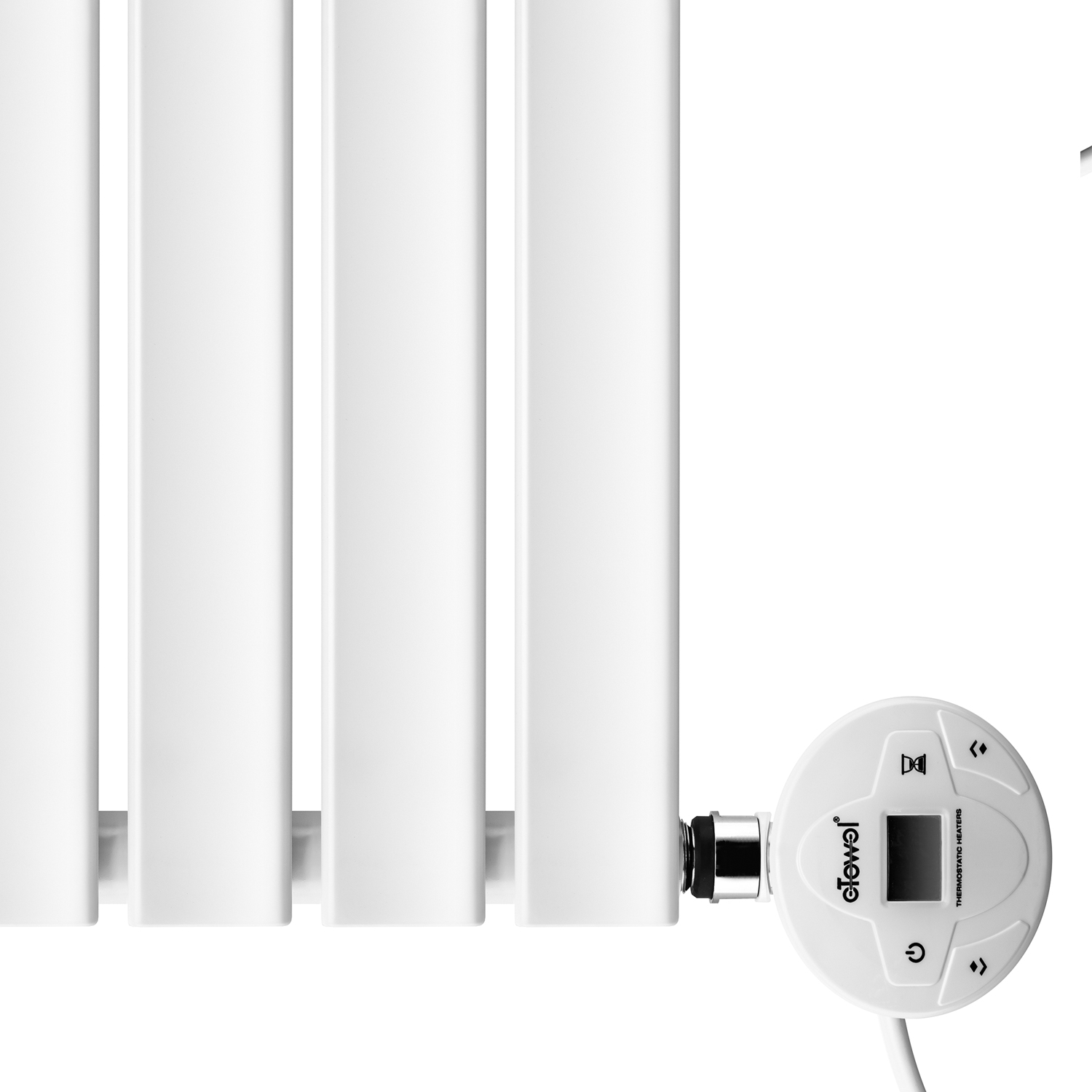 400 x 840mm Electric White Single Flat Panel Horizontal Radiator