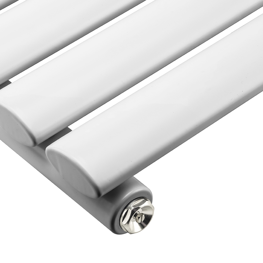 1800 x 531mm White Vertical Radiator With Mirror, Single Panel 