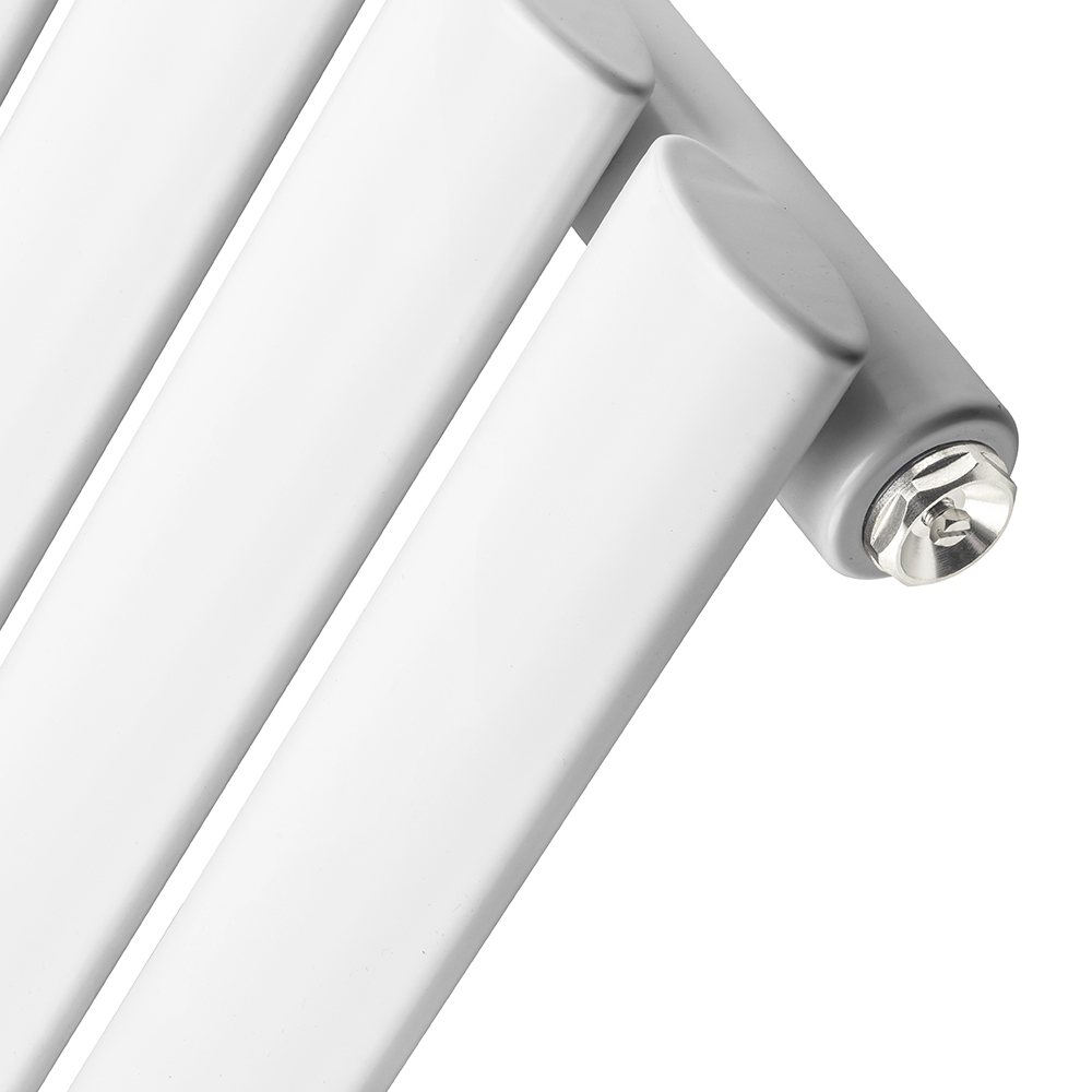 1800 x 531mm White Vertical Radiator With Mirror, Single Panel 